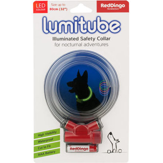 Obojek Lumitube S-L - 15 - 80 cm - červený Obojek Lumitube S-L - 15 - 80 cm - červený