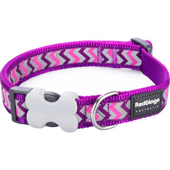 Obojek RD 15 mm x 24-37 cm - Ziggy Rfx - Fialová