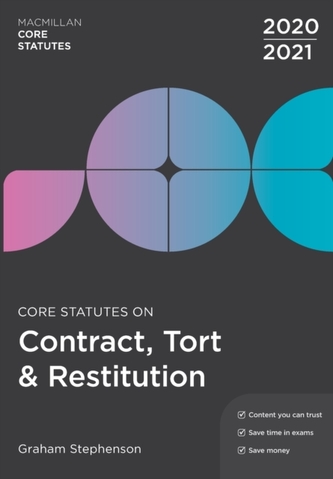 Core Statutes on Contract, Tort & Restitution 2020-21