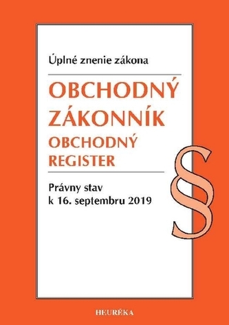Obchodný zákonník, Obchodný register. Úzz, 2019
