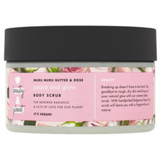Love Beauty and Planet Tělový peeling s růžovým olejem a máslem muru muru (Peace and Glow Body Scrub) 250 ml woman