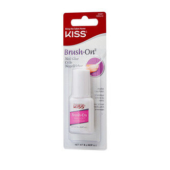 Kiss My Face Brush-On Nail Glue - Lepidlo na nehty rychleschnoucí s aplikačním štětcem 5. ml pro ženy