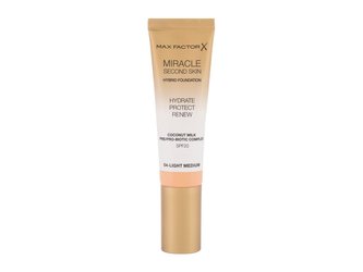 Max Factor Hybridní make-up Miracle Touch Second Skin SPF 20 (Hybrid Foundation) 30 ml Odstín 04 Light Medium woman