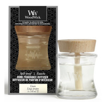 WoodWick Linen aroma difuzér 148ml s víčkem proti vylití