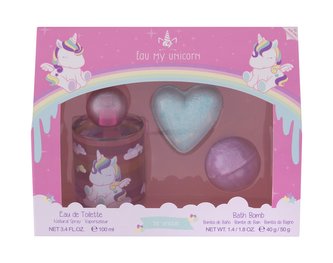 Eau My Unicorn Eau My Unicorn toaletní voda 100 ml + šumivá bomba do koupele 40 g + šumivá bomba do koupele 50 g