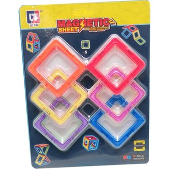 Magnetická stavebnice - MAGNETIC SHEET 6 dílků
