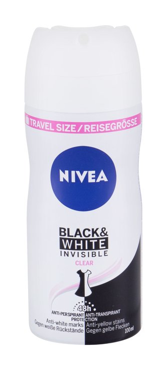 Nivea Invisible For Black & White Antiperspirant Clear 100 ml 48h pro ženy