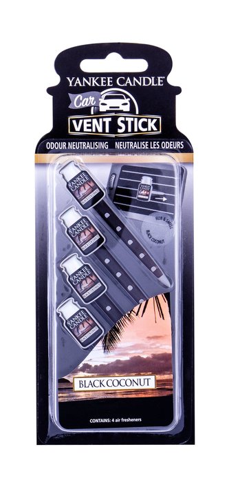 Yankee Candle Black Coconut Vůně do auta Vent Stick 4 ks unisex