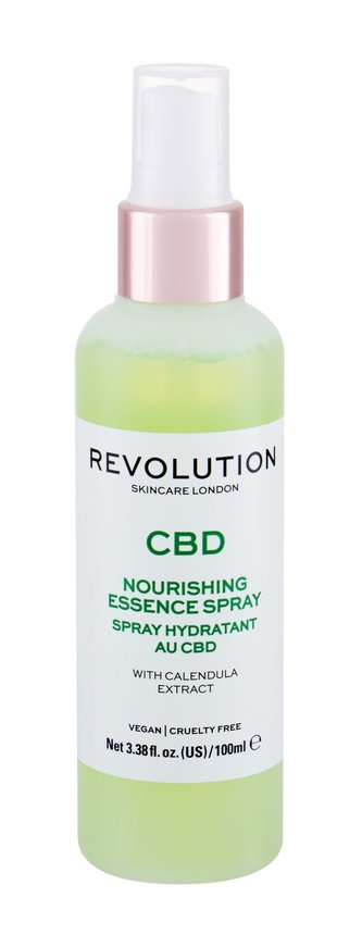 Makeup Revolution London Skincare Pleťová voda a sprej CBD 100 ml Nourishing Essence Spray pro ženy