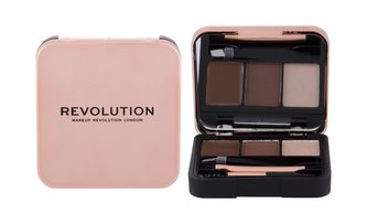 Makeup Revolution London Brow Sculpt Kit Set a paletka na obočí 2,2 g Medium Brown pro ženy