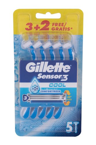 Gillette Sensor3 Holicí strojek Cool 5 ks pro muže Gillette Sensor3 Holicí strojek Cool 5 ks pro muže