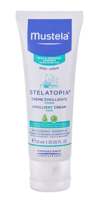Mustela Bébé Stelatopia Denní pleťový krém Emollient Cream 40 ml pro děti