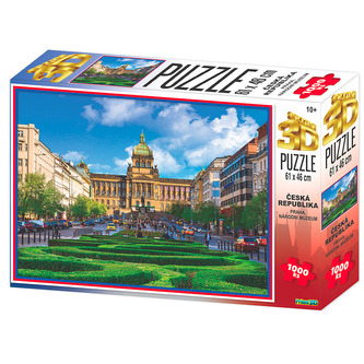 Puzzle 3D Praha Národní muzeum 1000 dílků