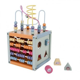 Dřevěné hrací centrum - kostka