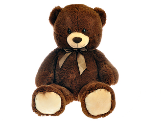 Medvěd plyšový 90cm s mašlí 0m+ v sáčku