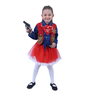 Dětský kostým Kovbojka (S) 4-6 let (105-116 cm)