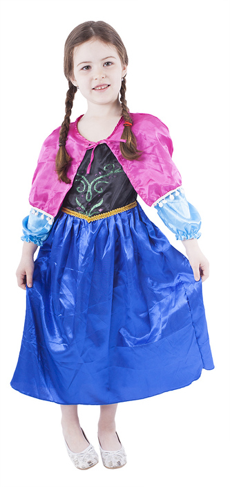 Dětský kostým princezna zimní království - Anna (S) 4-6 let (100-116 cm)