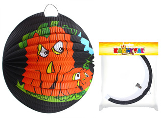 Lampion Halloween tmavý kulatý - dýně 25cm