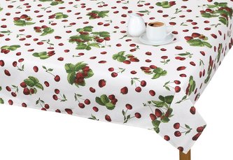 Ubrus EMA - jahody a třešně - 100x100 cm Ubrus EMA - jahody a třešně - 100x100 cm