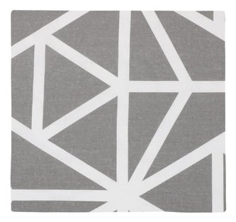 Povláček krepový - šedobílá geometrie - 40x40cm