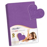 Prostěradlo froté - tm fialová - 140x200 cm