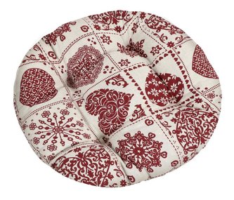 Sedák IVO kulatý prošívaný - srdce patchwork - průměr 40 cm