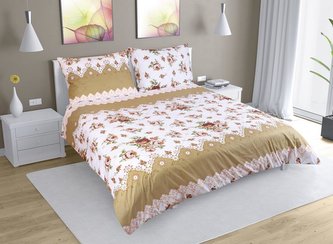 Povlečení bavlna na dvoudeku - hnědá růže - 1x 200x220, 2ks 70x90 cm (200 cm šířka x 220 cm délka prodloužená) Povlečení bavlna na dvoudeku - hnědá růže - 1x 200x220, 2ks 70x90 cm (200 cm šířka x 220 cm délka prodloužená)