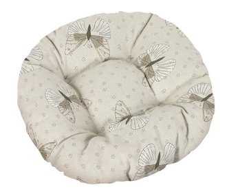Sedák IVO kulatý prošívaný - motýlci - průměr 40 cm