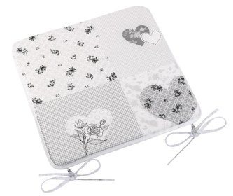 Sedák Adéla hladký - srdce patchwork - 40x40 cm,hladký