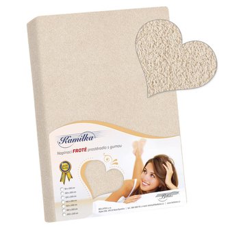 Prostěradlo froté - natur - 160x200 cm