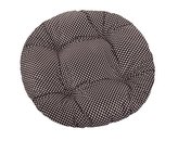 Sedák Adéla prošívaný kulatý - puntík hnědobílý - průměr 40 cm