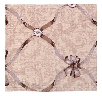 Povláček krepový - hnědá mašle - 40x40cm