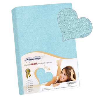 Prostěradlo froté - tyrkysová - 200x220 cm