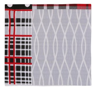 Povláček krepový - červenošedý patchwork - 40x40cm