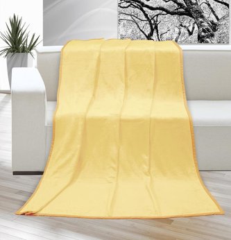 Přikrývka KORALL MICRO 200x230 cm - sv žlutá