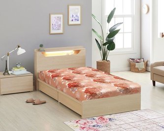 Prostěradlo Mikroflanel vzorované - oranžový květ - 90x200 cm Prostěradlo Mikroflanel vzorované - oranžový květ - 90x200 cm