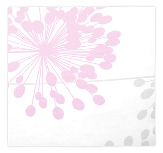 Povláček bavlněný satén - modrorůžové jaro - 40x40cm