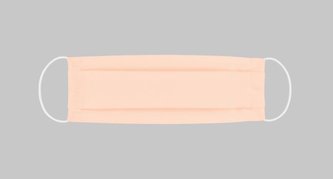 Ústní rouška bavlněná na gumičku - lososová - 15x24cm