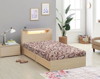 Prostěradlo Mikroflanel vzorované - kašmír - hnědý - 90x200 cm Prostěradlo Mikroflanel vzorované - kašmír - hnědý - 90x200 cm