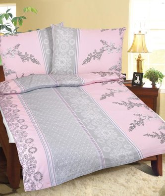 Povlečení krepové - růžovošedý keř - 140x220, 70x90 cm Povlečení krepové - růžovošedý keř - 140x220, 70x90 cm