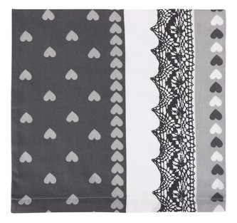 Povláček bavlněný satén - šedé čtverce - 40x40cm