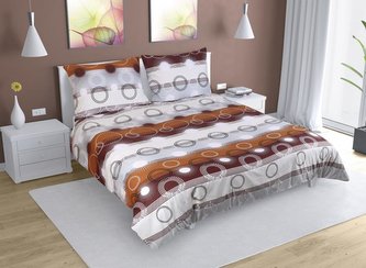 Povlečení bavlna na dvoudeku - hnědé paprsky - 1x 240x200, 2ks 70x90 cm (240 cm šířka x 200 cm délka) Povlečení bavlna na dvoudeku - hnědé paprsky - 1x 240x200, 2ks 70x90 cm (240 cm šířka x 200 cm délka)