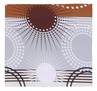 Povláček bavlněný - hnědé paprsky - 40x40cm