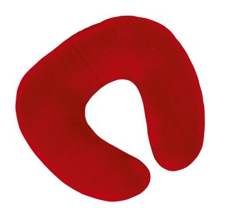 Polštářek cestovní podkova - červená - 30x35 cm