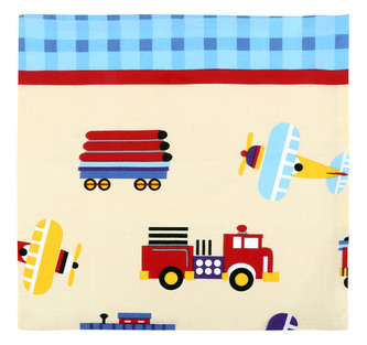Povláček bavlněný - letadla a auta - 40x40cm