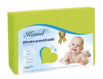 Dětské froté prostěradlo - olivová - 60x120 cm