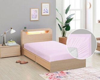 Prostěradlo plátěné - fialová - 90x200 cm