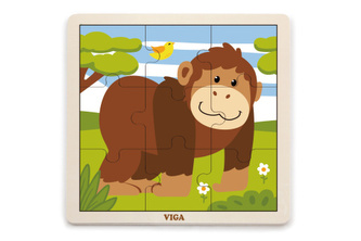 Dřevěné puzzle - opice