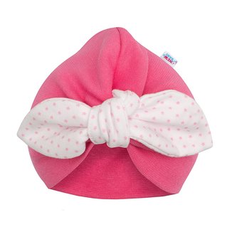 Dívčí čepička turban New Baby For Girls dots - velikost 86 (12-18m)