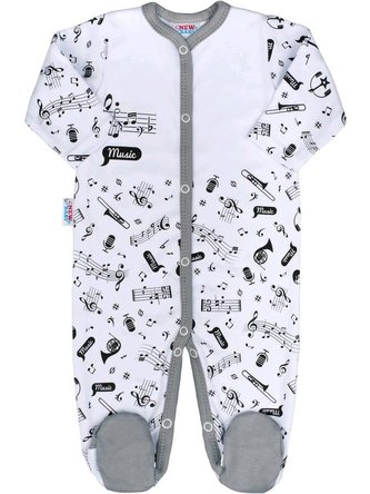 Kojenecký bavlněný overal New Baby Music - velikost 68 (4-6m)